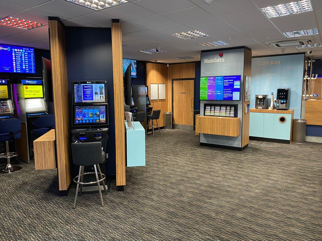 BoyleSports rollout customer area and seating
