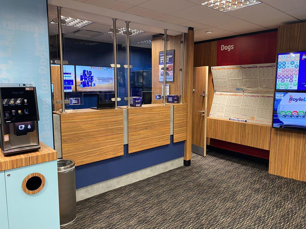 BoyleSports rollout wall finishes and decoration