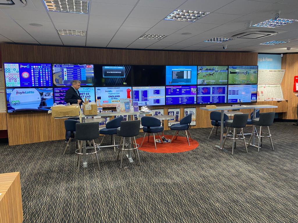 BoyleSports rollout completed counter and gantry