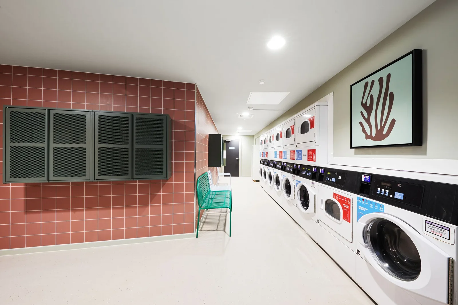 Refurbished laundry area at Angel Lane student accommodation