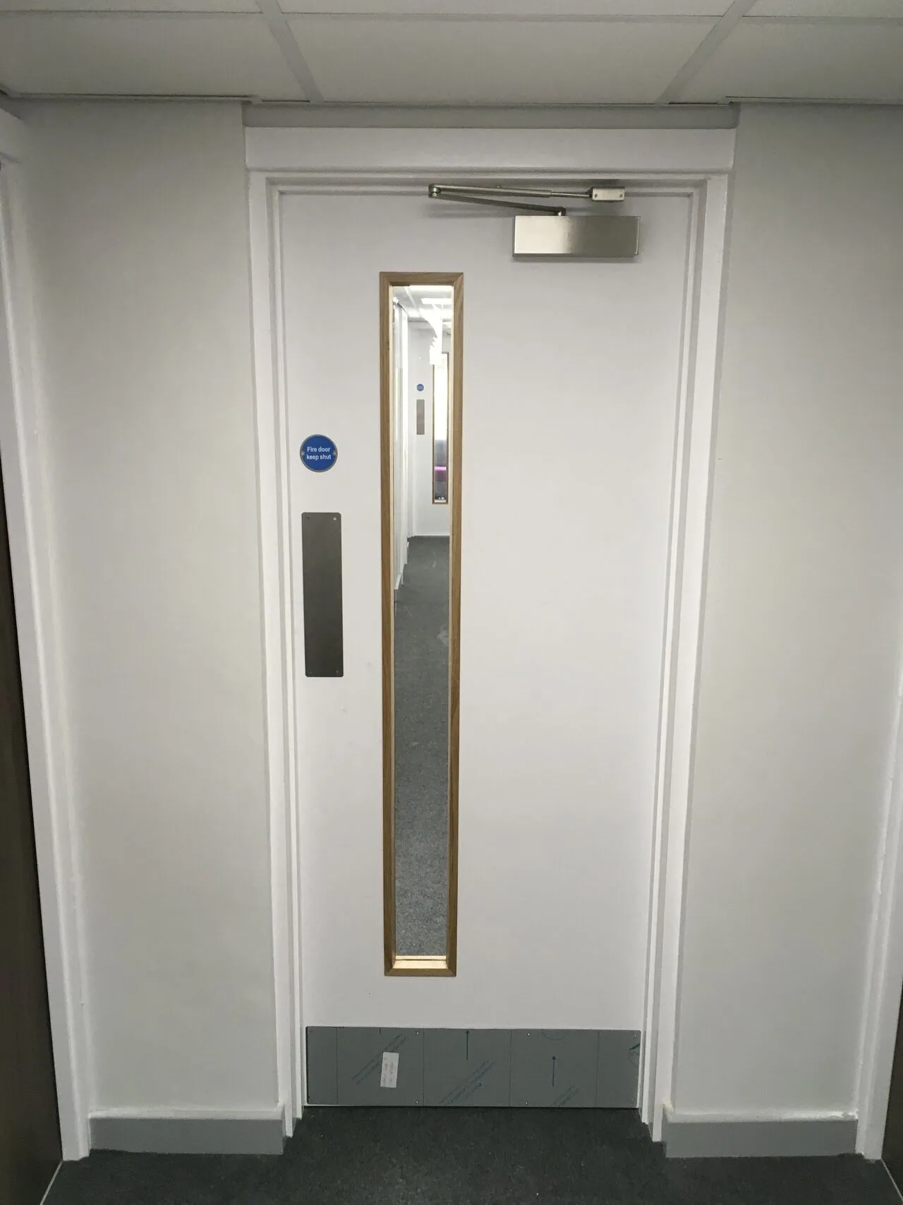 Double door set with vision panel at Dobree, Leeds