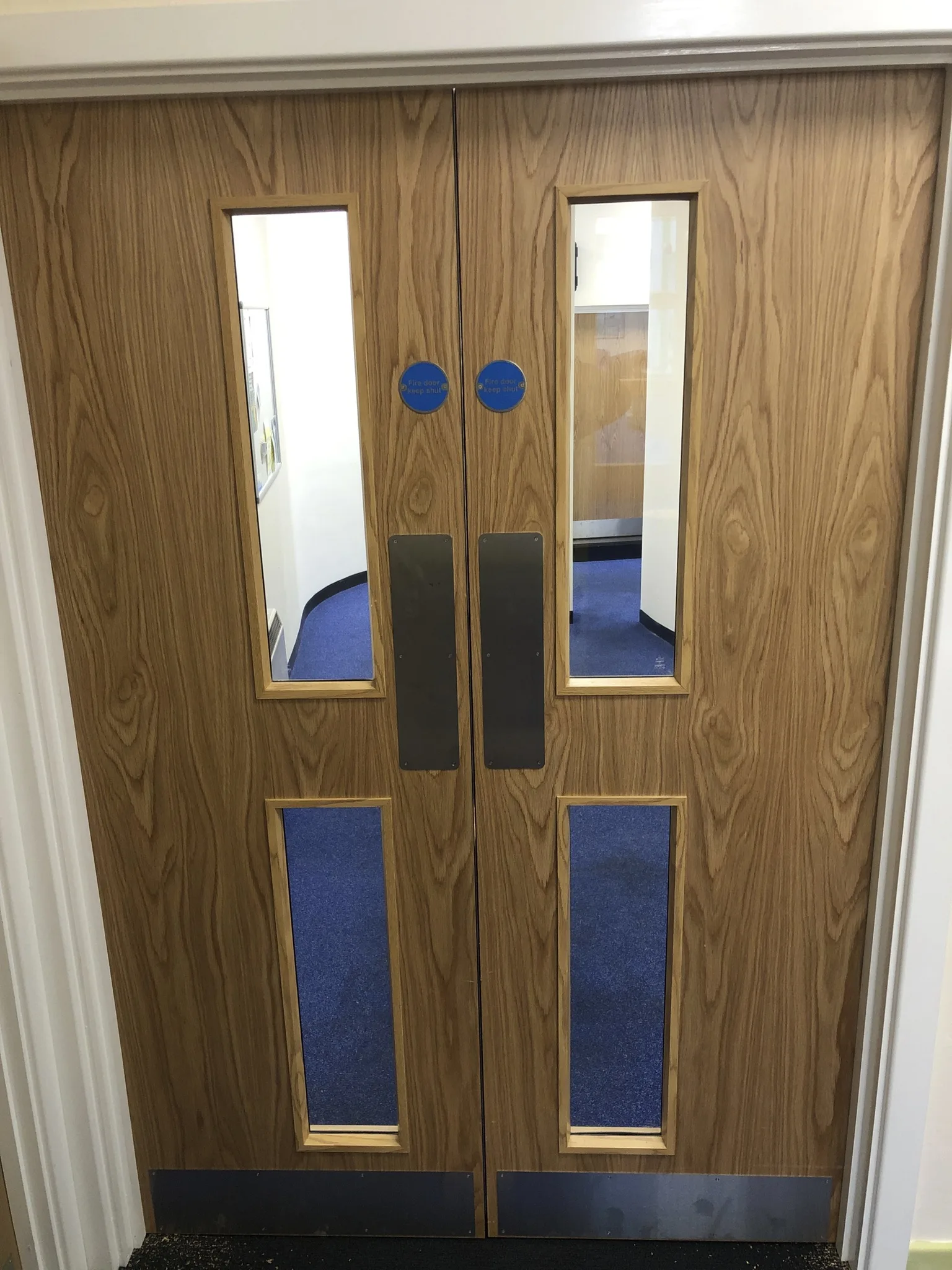 Glazed timber fire doors installed at Redtape Studios, Sheffield
